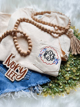 Load image into Gallery viewer, Custom✨ Monogram Baseball Frame // Comfort Colors Pocket Tee