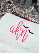 Load image into Gallery viewer, Monogram Bats Crewneck🩷💜🖤