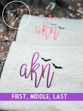 Load image into Gallery viewer, Monogram Bats Crewneck🩷💜🖤