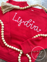 Load image into Gallery viewer, Toddler + Youth Valentines❤️// Red Tee & Sweatshirt