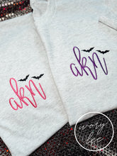 Load image into Gallery viewer, Monogram Bats Crewneck🩷💜🖤
