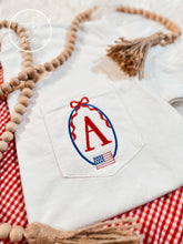 Load image into Gallery viewer, Patriotic Initial Pocket Tee
