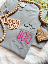 Load image into Gallery viewer, Boo + Bats 🖤🦇 Comfort Color Pocket Tee
