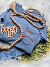 Load image into Gallery viewer, Custom✨ Baseball Stitches &amp; Name // Comfort Colors Pocket Tee
