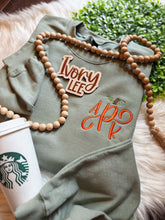 Load image into Gallery viewer, Sage Monogram Pumpkin Sweatshirt🎃
