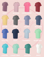 Load image into Gallery viewer, Your Colors✨ Comfort Colors Pocket Tee // Bow + Two Initials
