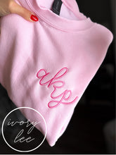 Load image into Gallery viewer, February Deal🩷 Pink + Pink Monogram Sweatshirt / Tee💖
