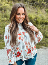 Load image into Gallery viewer, Claire Lace/Patterned Blouse
