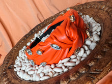 Load image into Gallery viewer, Orange Leather Headband
